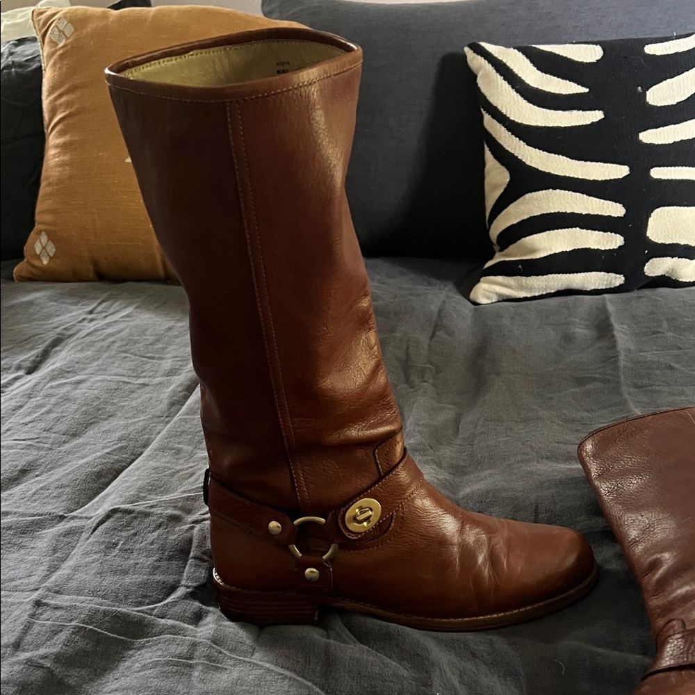 Vintage Coach camel Brown Leather Riding Boots